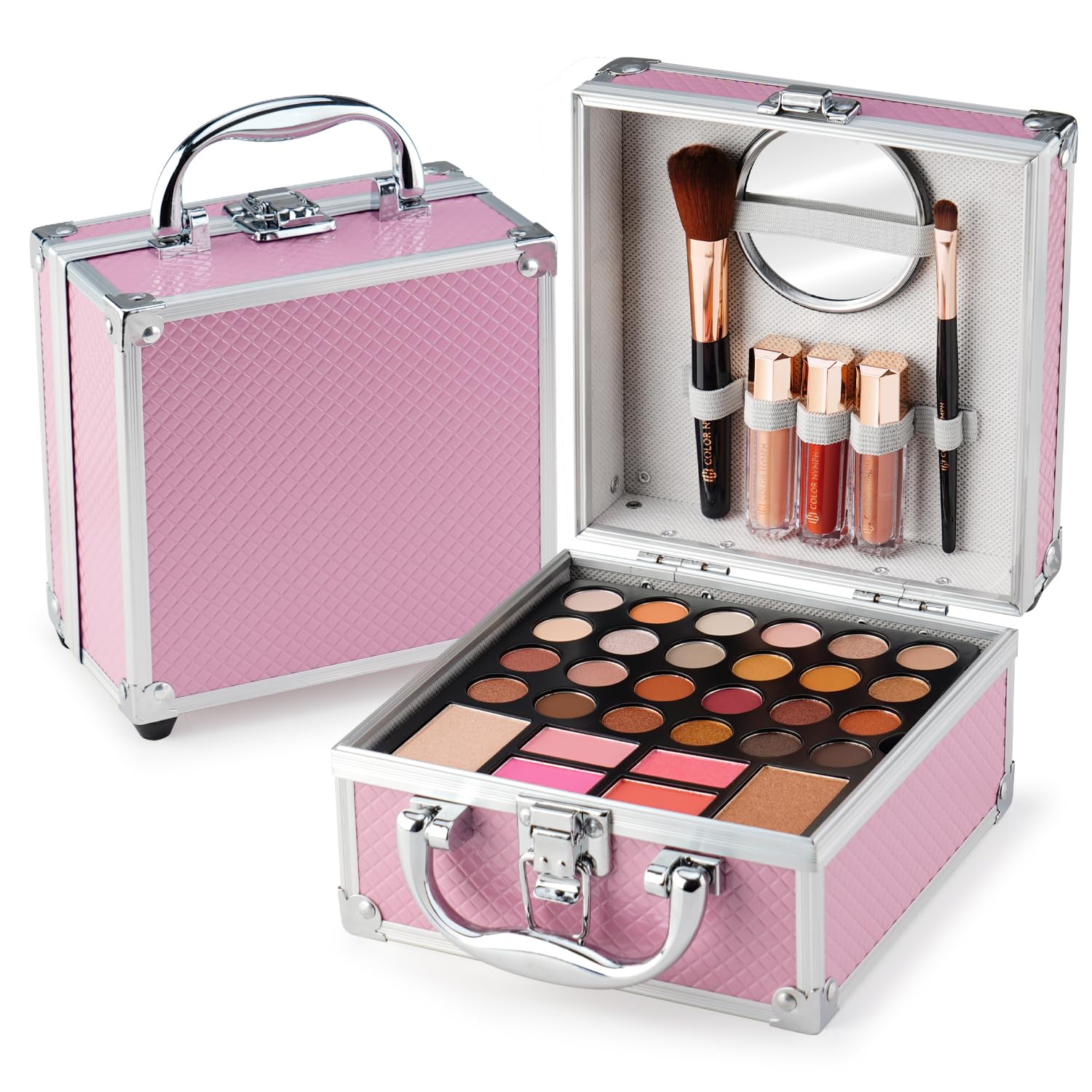 Pink Case 24-Color Eyeshadow Palette & More for Teens