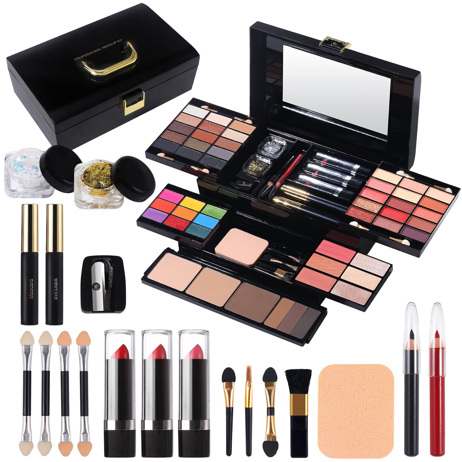 Complete Makeup Set with 60 Colors for Women & Girls